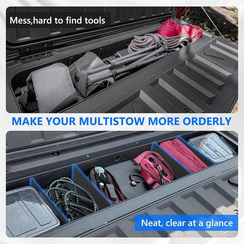 TECHPICCO Tailgate Organizer Compatible with Chevy Colorado/GMC Canyon 2026 2025 2024 2023+, Tailgate Cargo Divider Organizer Compatible with Chevy Colorado/GMC Canyon Accessories 2026-2023 - Image 3